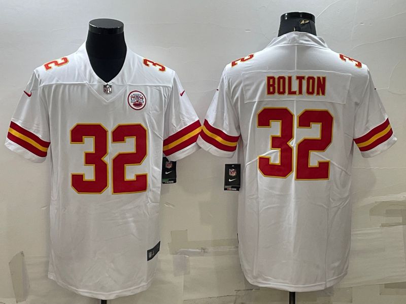 Men Kansas City Chiefs #32 Bolton White 2022 Vapor Untouchable Limited Nike NFL Jersey